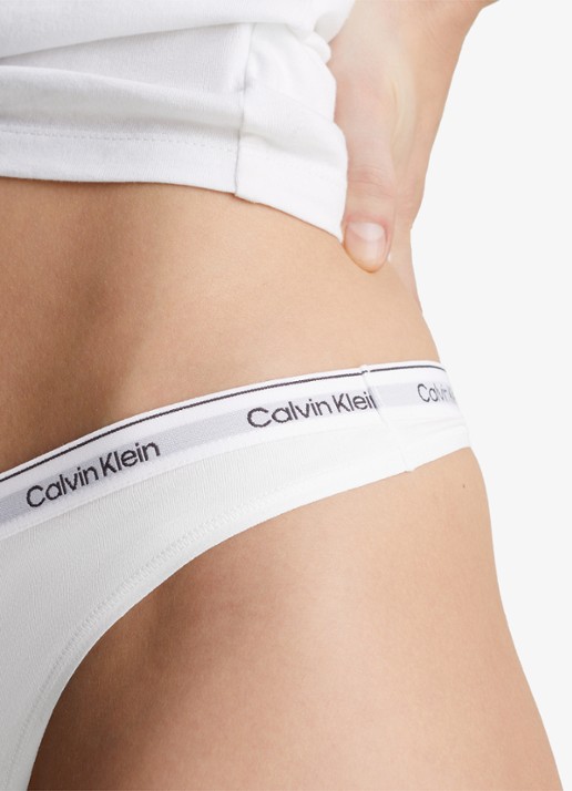 Calvin Klein Modern string met logoband - detail 2 white  / wit