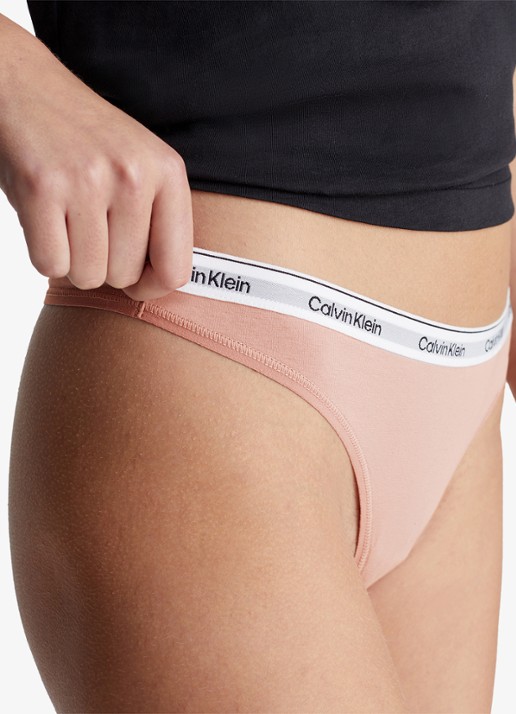 Calvin Klein Modern string met logoband - detail 2 subdued  / beige