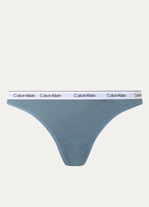 Calvin Klein Modern string met logoband - voorkant blue performance / blauw