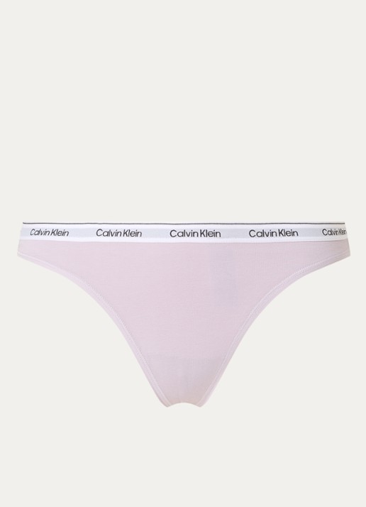 Calvin Klein Modern string met logoband - voorkant 4 lilac sugar / paars