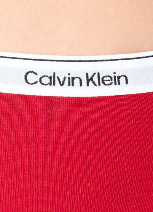 Calvin Klein Modern string met logoband - detail 6 juneberry  / rood