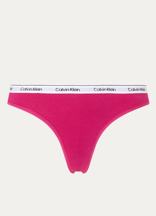 Calvin Klein Modern string met logoband - voorkant 4 jewel / roze