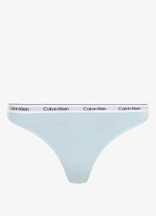 Calvin Klein Modern string met logoband - voorkant 3 sterling blue / blauw