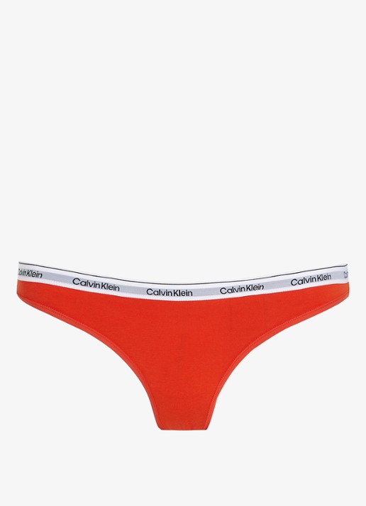 Calvin Klein Modern string met logoband - voorkant 4 molten  / rood