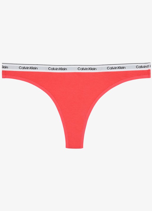 Calvin Klein Modern string met logoband - voorkant punch pink-xkp / roze