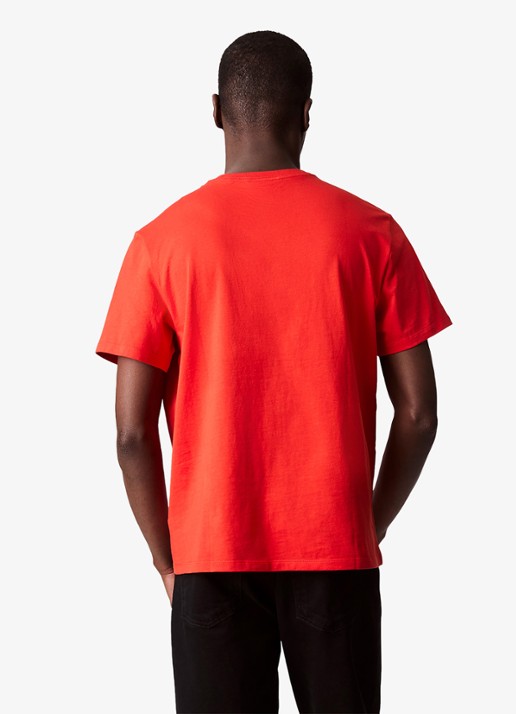 Calvin Klein Mono T-shirt met logo - achterkant rood