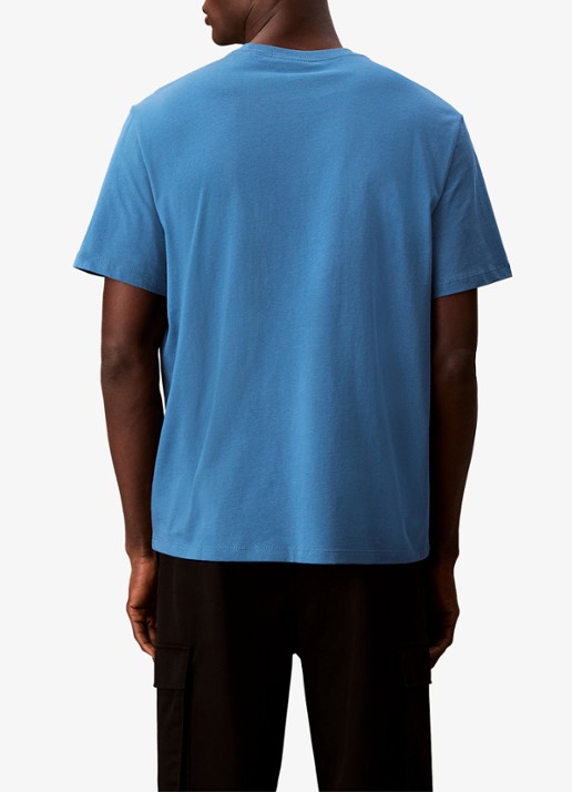 Calvin Klein Mono T-shirt met logo - achterkant 5 blauw