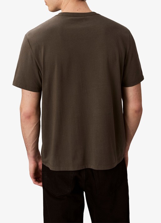 Calvin Klein Mono T-shirt met logo - achterkant 3 staalblauw