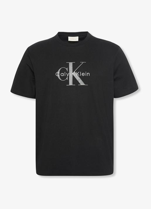 Calvin Klein Mono T-shirt met logo - voorkant zwart
