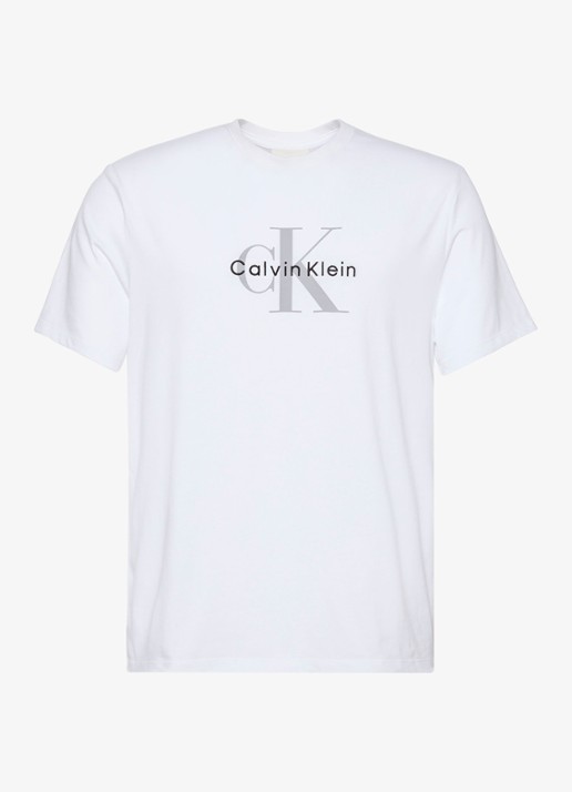 Calvin Klein Mono T-shirt met logo - voorkant 7 wit