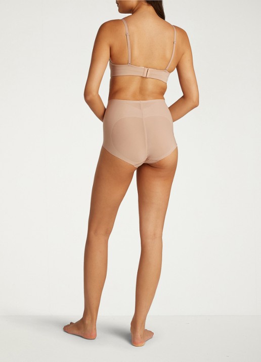 Calvin Klein Naadloze corrigerende string - achterkant 3 beige