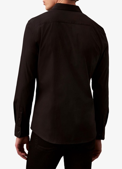 Calvin Klein Overhemd met logoborduring - achterkant 4 zwart