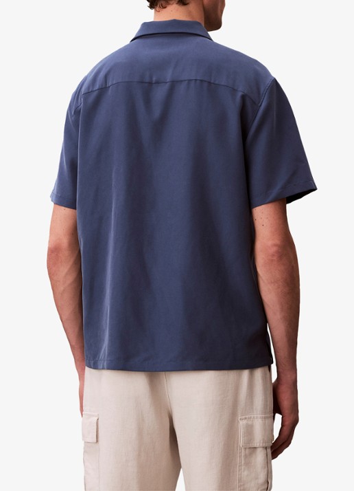 Calvin Klein Overhemd met logoborduring - achterkant 5 denim