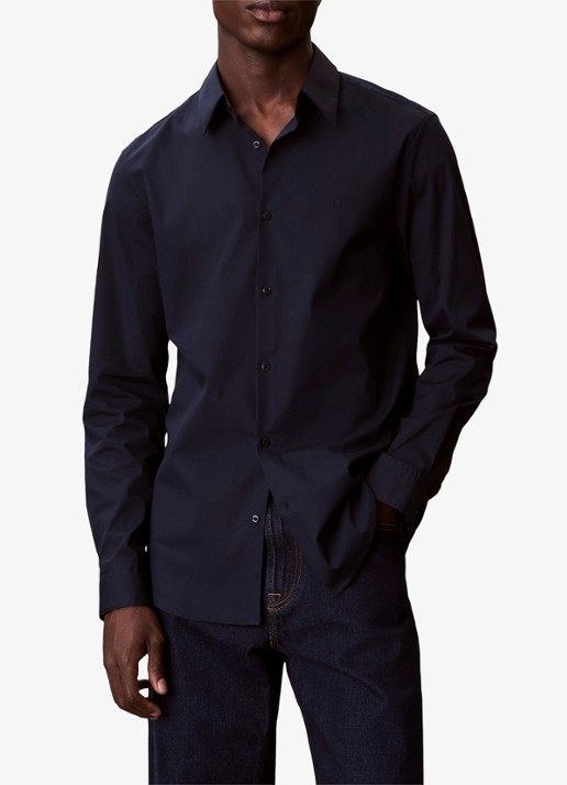 Calvin Klein Overhemd met logoborduring - detail 2 dark sapphire-cef