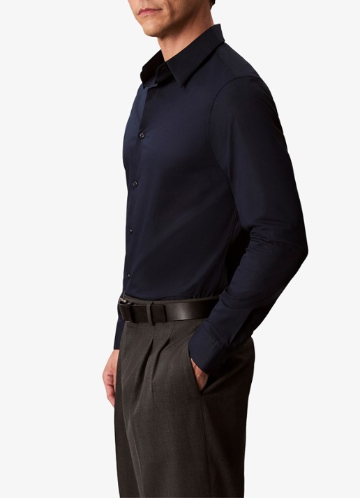 Calvin Klein Overhemd met logoborduring - detail 4 dark sapphire-cef
