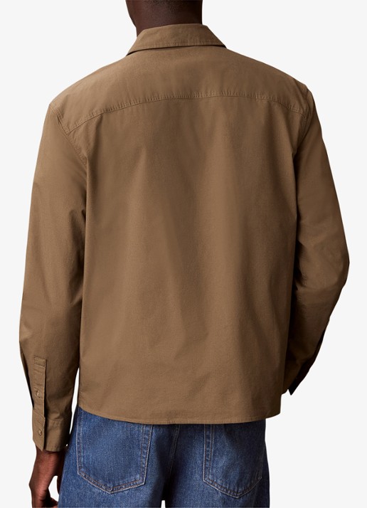Calvin Klein Overshirt met borstzakken - achterkant 3 bruin