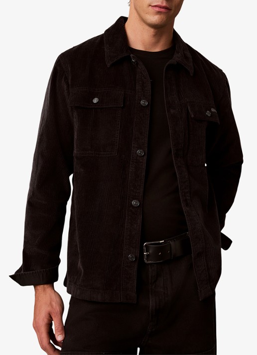Calvin Klein Overshirt van corduroy met borstzakken
