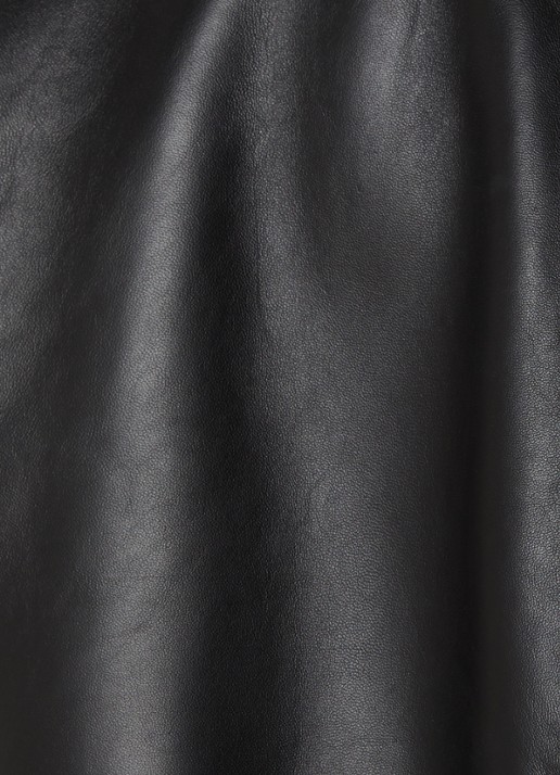 Calvin Klein Oversized cropped bikerjack van lamsleer - detail 5 zwart