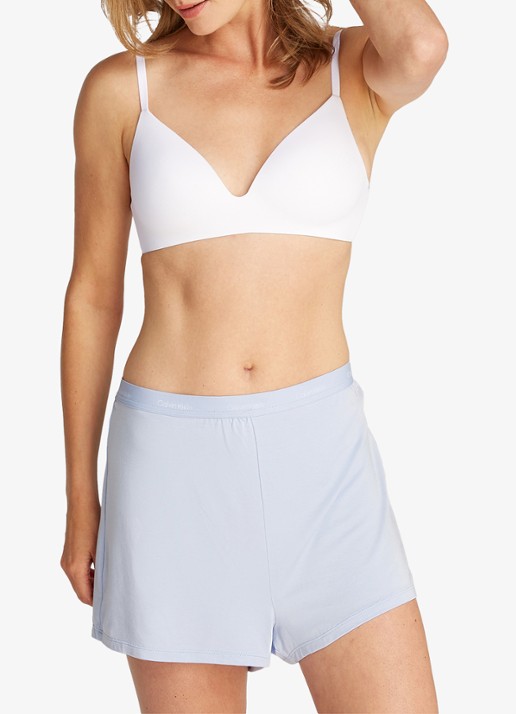 Calvin Klein Perfectly Fit beugelloze plunge T-shirt bh - voorkant 9 wit