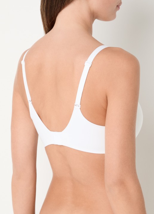 Calvin Klein Perfectly Fit beugelloze plunge T-shirt bh - achterkant 2 wit