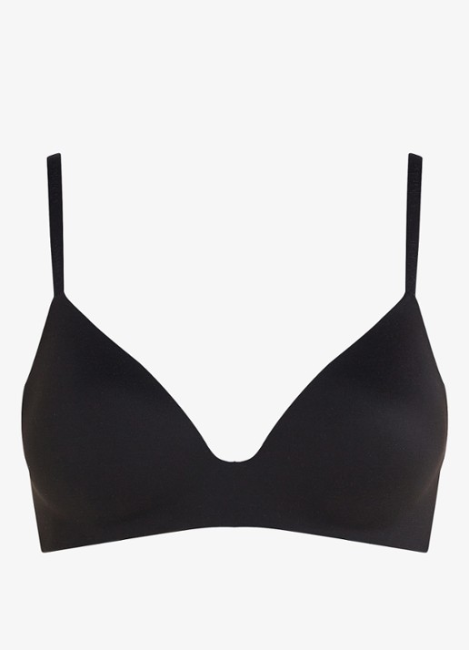 Calvin Klein Perfectly Fit beugelloze plunge T-shirt bh - voorkant 4 zwart