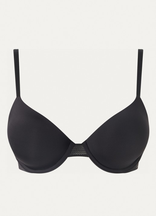 Calvin Klein Perfectly Fit Flex voorgevormde demi bh met beugel - voorkant 5 zwart