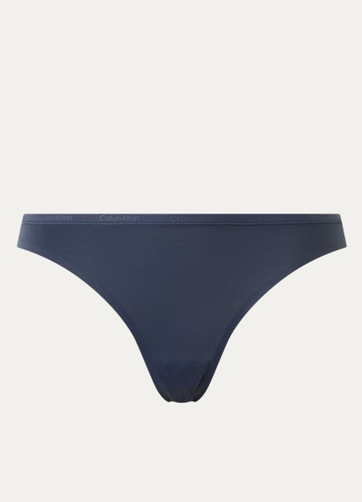 Calvin Klein Perfectly fit slip met logoband - voorkant donkerblauw