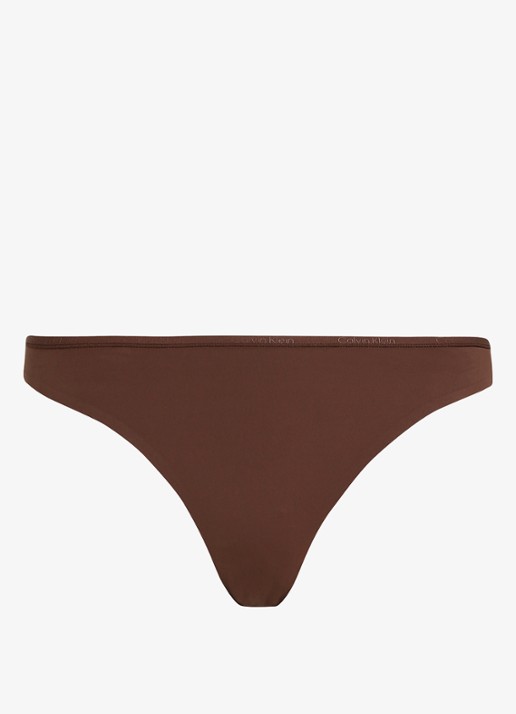 Calvin Klein Perfectly fit slip met logoband - voorkant 4 bruin