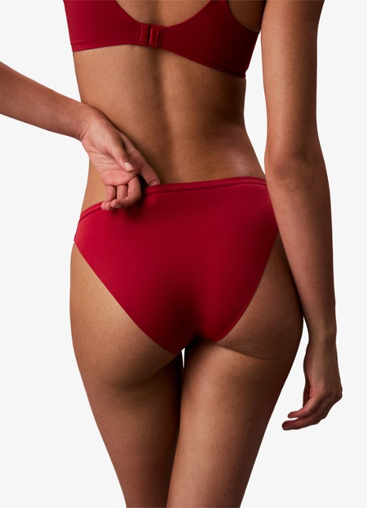 Calvin Klein Perfectly fit slip met logoband - detail 3 rood