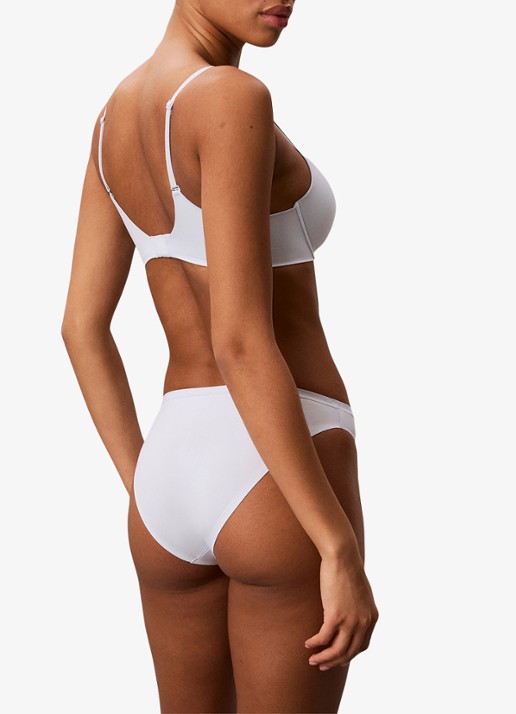 Calvin Klein Perfectly fit slip met logoband - achterkant plein air-ciq / grijs