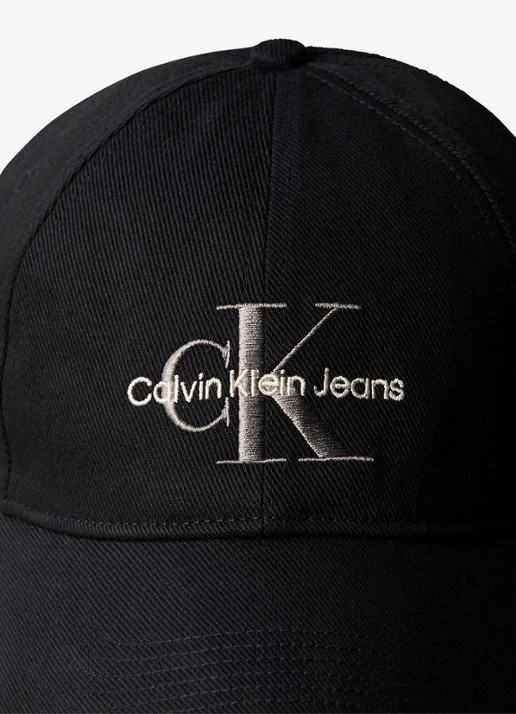 Calvin Klein Pet met logoborduring - voorkant 2 zwart