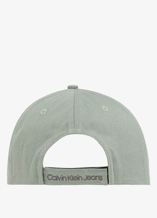 Calvin Klein Pet met logoborduring - achterkant 2 olijfgroen