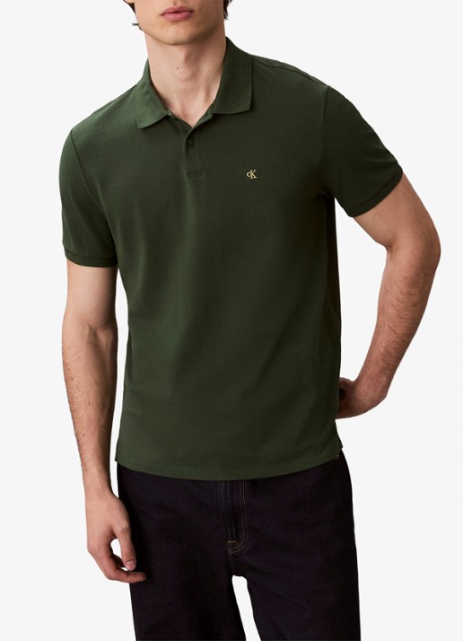 Calvin Klein Polo van piqué katoen met logoborduring
