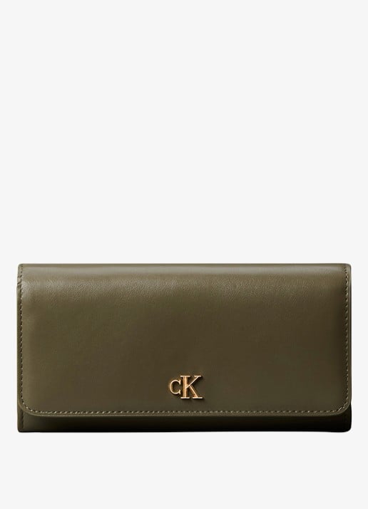 Calvin Klein Portemonnee van leer met logo