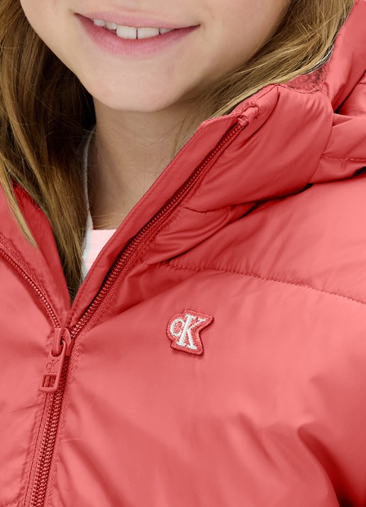 Calvin Klein Puffer jack met steekzakken - detail 2 roze