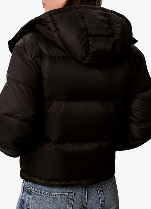 Calvin Klein Puffer jas met logo - achterkant 5 zwart