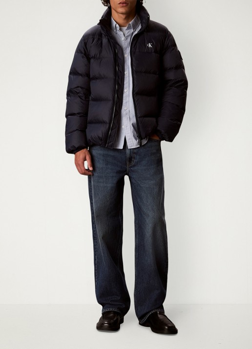 Calvin Klein Puffer jas met logo - voorkant 7 dark sapphire-cef