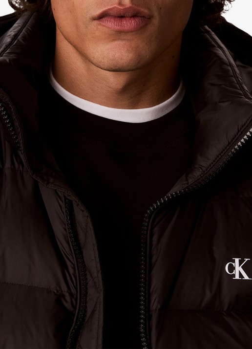 Calvin Klein Puffer jas met logo - detail 2 zwart