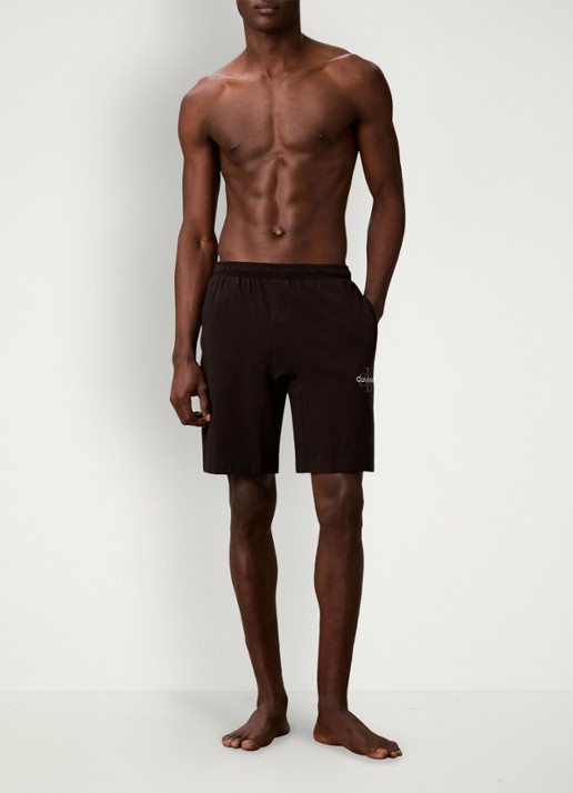 Calvin Klein Pyjamabroek met logo - voorkant 4 zwart