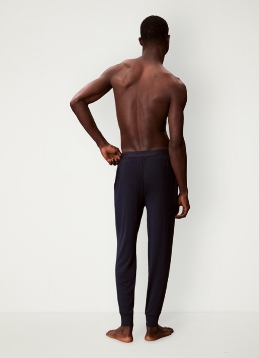 Calvin Klein Pyjamabroek met logoband - achterkant petrol