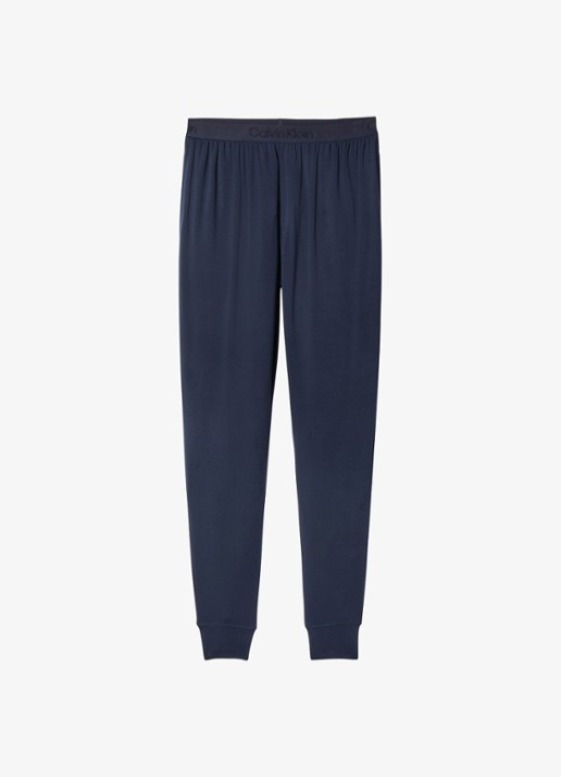 Calvin Klein Pyjamabroek met logoband - voorkant 5 petrol