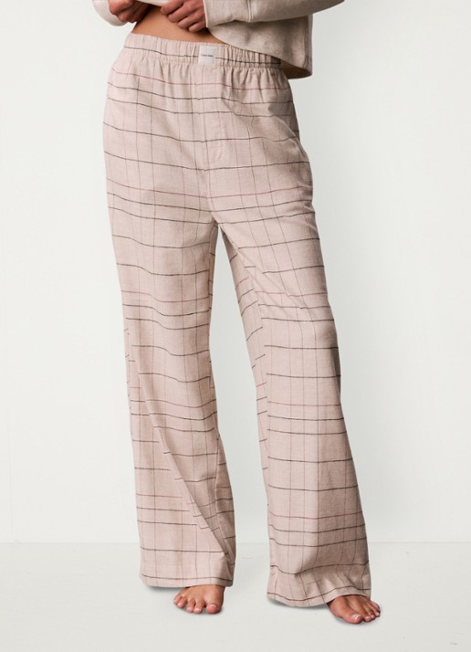 Calvin Klein Pyjamabroek met ruitdessin en logopatch
