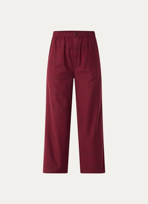 Calvin Klein Pyjamabroek met ruitdessin - voorkant 3 donkerrood