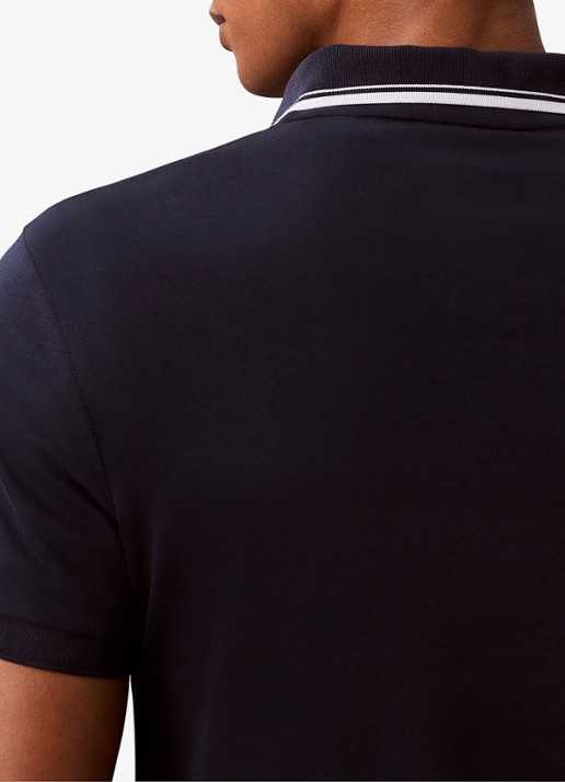 Calvin Klein Regular fit polo met halve rits - detail 2 dark sapphire-cef