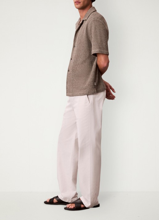 Calvin Klein Regular fit polo met structuur - voorkant 5 lichtbruin