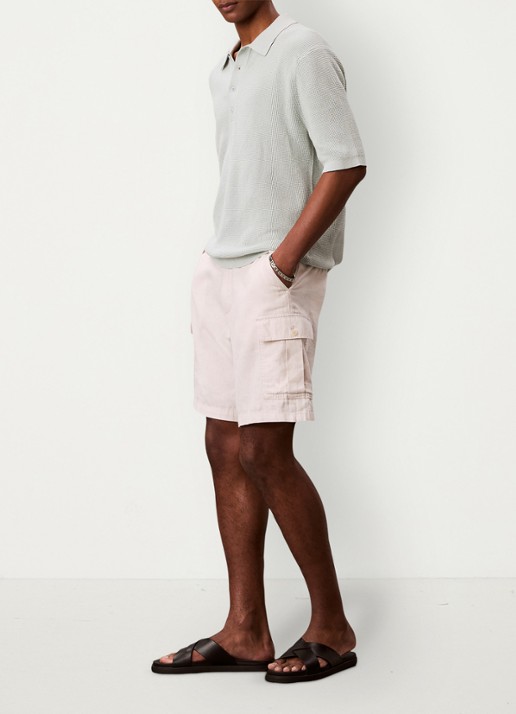 Calvin Klein Regular fit polo met structuur - detail 4 grijs