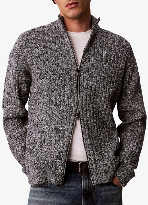 Calvin Klein Ribgebreid vest met logoborduring