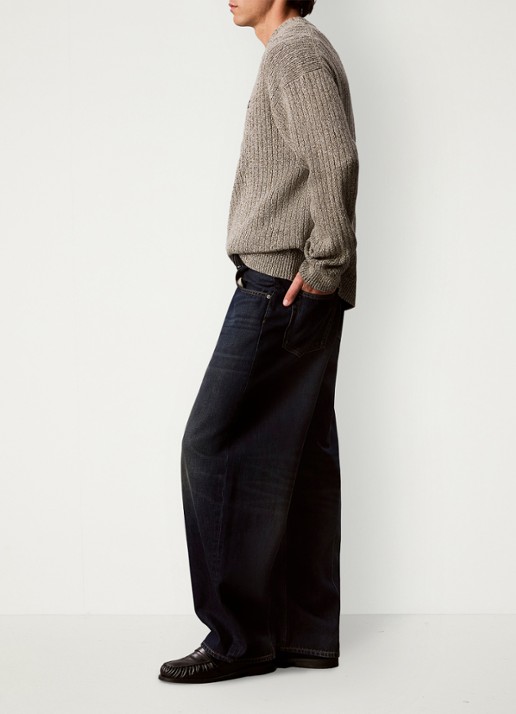 Calvin Klein Ribgebreide trui met logo - detail 2 olijfgroen