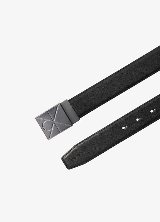 Calvin Klein Riem met logo - voorkant 2 zwart