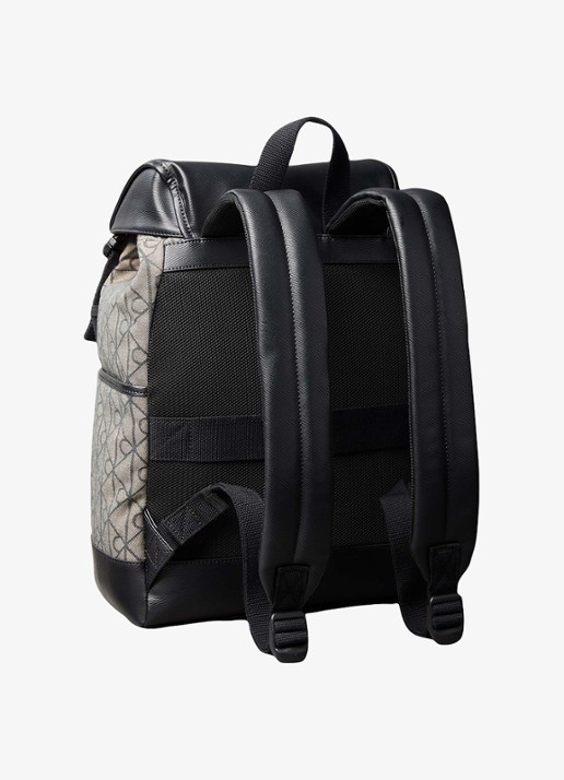 Calvin Klein Rugzak met logoprint - achterkant 4 lotus beige / black aop-7ul /  zwart